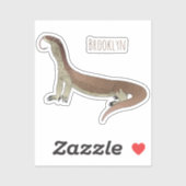 Afbeelding van hagedis-cartoon bewaken sticker (Vel)