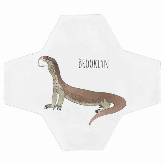 Afbeelding van hagedis-cartoon bewaken voetbal (Enkel)