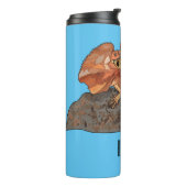 Afbeelding van hagedis-cartoon met gevlekte hals thermosbeker (Gedraaid links)