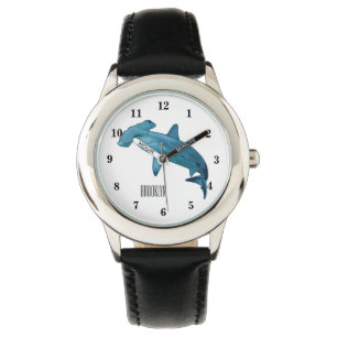Afbeelding van hamerhaaienhaai cartoon horloge