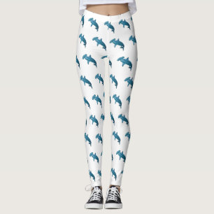 Afbeelding van hamerhaaienhaai cartoon leggings