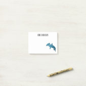 Afbeelding van hamerhaaienhaai cartoon post-it® notes (Op bureau)