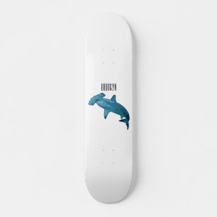 Afbeelding van hamerhaaienhaai cartoon skateboard