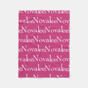 Afbeelding van herhaalde naam fleece deken