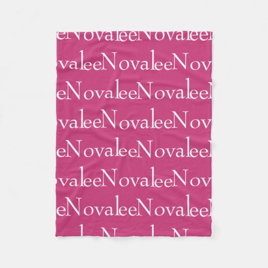 Afbeelding van herhaalde naam fleece deken (Voorkant)