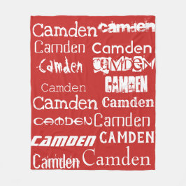 Afbeelding van herhaalde naam fleece deken