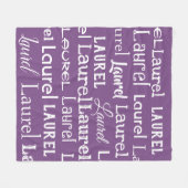 Afbeelding van herhaalde naam fleece deken (Voorkant (Horizontaal))