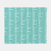 Afbeelding van herhaalde naam fleece deken (Voorkant (Horizontaal))