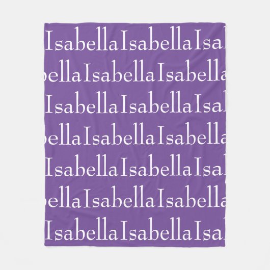 Afbeelding van herhaalde naam fleece deken (Voorkant)