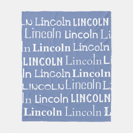 Afbeelding van herhaalde naam fleece deken (Voorkant)