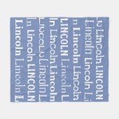 Afbeelding van herhaalde naam fleece deken (Voorkant (Horizontaal))