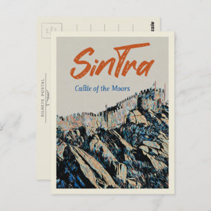 Afbeelding van het kasteel van Sintra Moors Portug Briefkaart