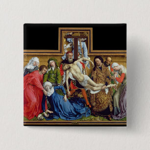 Afbeelding van het kruis, c.1435 vierkante button 5,1 cm