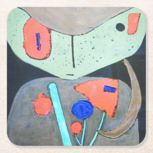 Afbeelding van het Oriental Theater, Paul Klee Vierkante Kartonnen Onderzetter