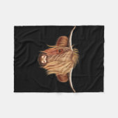 Afbeelding van het portret van hoerlandvee. fleece deken (Voorkant (Horizontaal))