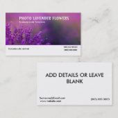 Afbeelding van het Visitekaartje van Lavender Flow (Voorkant / Achterkant)