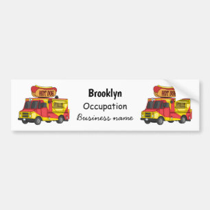 Afbeelding van hotdog-cartoon bumpersticker