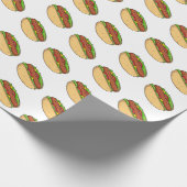 Afbeelding van hotdog cartoon cadeaupapier (Hoek)