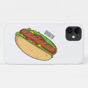 Afbeelding van hotdog cartoon iPhone 11 hoesje