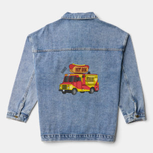 Afbeelding van hotdog-cartoon denim jacket