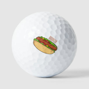 Afbeelding van hotdog cartoon golfballen