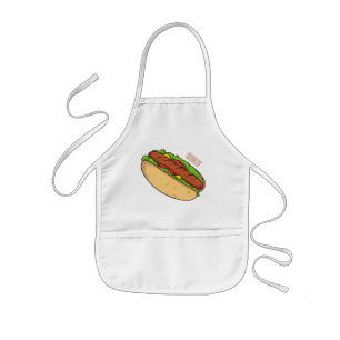 Afbeelding van hotdog cartoon kinder schort