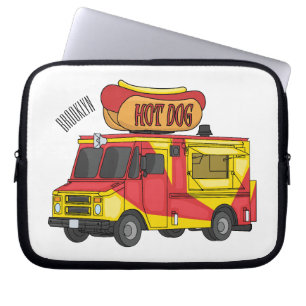 Afbeelding van hotdog-cartoon laptop sleeve