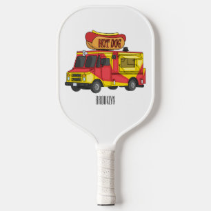 Afbeelding van hotdog-cartoon pickleball paddle