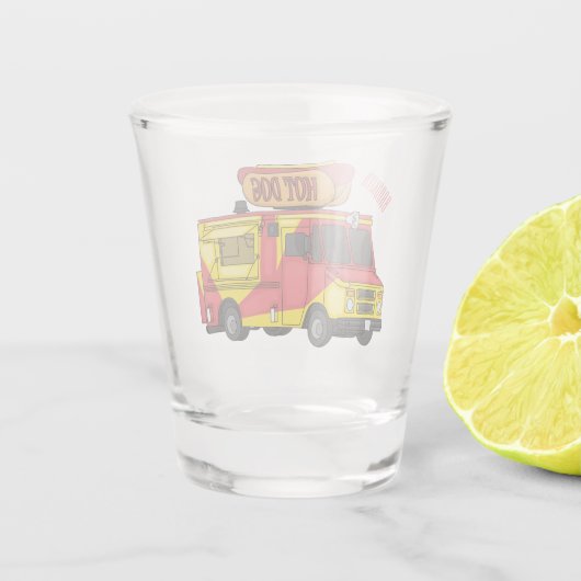 Afbeelding van hotdog-cartoon shot glas (Achterkant)