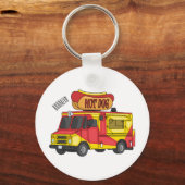 Afbeelding van hotdog-cartoon sleutelhanger (Voorkant)