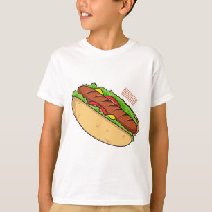 Afbeelding van hotdog cartoon t-shirt