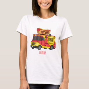 Afbeelding van hotdog-cartoon t-shirt