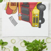 Afbeelding van hotdog-cartoon theedoek (Gevouwen)