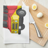 Afbeelding van hotdog-cartoon theedoek (Quarter Fold)