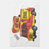 Afbeelding van hotdog-cartoon theedoek (Verticaal)