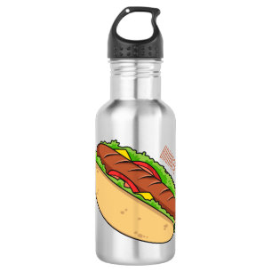 Afbeelding van hotdog cartoon waterfles