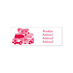 Afbeelding van hotdog-cartoon  zelfinktende stempel