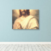 Afbeelding van Jezus Christus door Heinrich Hofman Canvas Afdruk (Insitu (Houten vloer))