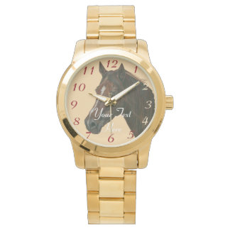 afbeelding van kastanjebruin horloge