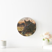 afbeelding van kastanjebruin ronde klok (Huis)