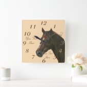 afbeelding van kastanjebruin  vierkante klok (Huis)