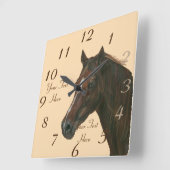 afbeelding van kastanjebruin  vierkante klok (Hoek)