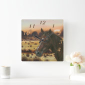 afbeelding van kastanjebruin vierkante klok (Huis)