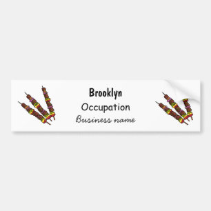 Afbeelding van Kebab of kabob-cartoon Bumpersticker