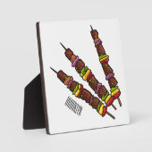 Afbeelding van Kebab of kabob-cartoon Fotoplaat (Voorkant)