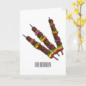 Afbeelding van Kebab of kabob-cartoon Kaart (Gele Bloem)
