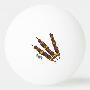 Afbeelding van Kebab of kabob-cartoon Pingpongballen