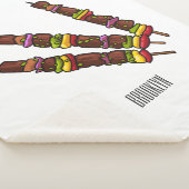 Afbeelding van Kebab of kabob-cartoon Sherpa Deken (3/4)