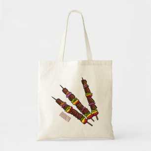 Afbeelding van Kebab of kabob-cartoon Tote Bag