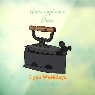 Afbeelding van koolijzerhoudende cartoon raamsticker